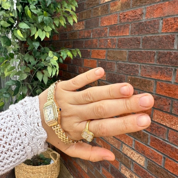 Panthere Classic Rectangle Stainless Steel Gold Watch - Picture 9 of 16